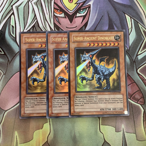 LODT-EN088 x3 Super-Ancient Dinobeast Ultra Rare Excellent Condition Yugioh