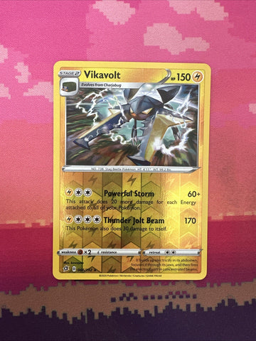 Pokemon Card Vikavolt Rebel Clash Reverse Holo Rare 066/192 NM