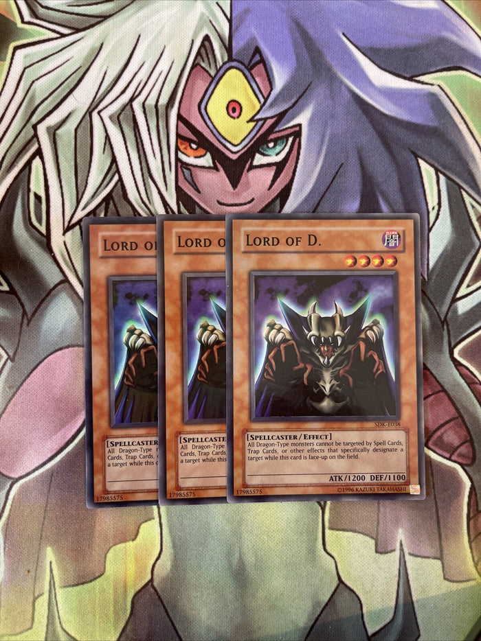 SDK-E038 x3 Lord of D. Super Rare Excellent Condition Yugioh