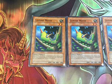 DB1-EN144 Yugioh Larve Moth NM/MINT 3X Common - Dark Beginning (back)