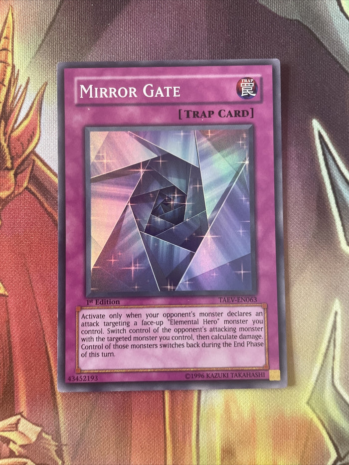 TAEV-EN063 YuGiOh Mirror Gate | Super Rare 1st Edition | Light Play