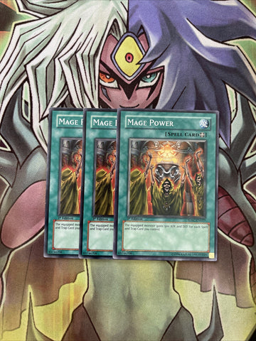 SDSC-EN027 x3 Mage Power Common Excellent Condition Yugioh