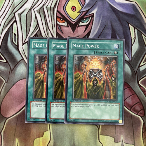 SDSC-EN027 x3 Mage Power Common Excellent Condition Yugioh