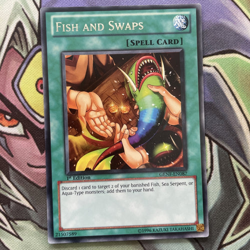 GENF-EN087 Fish and Swamps Rare 1st Edition NM Yugioh Card