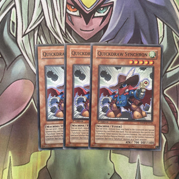 DP09-EN010 x3 Quickdraw Synchron Common Excellent Condition Yugioh