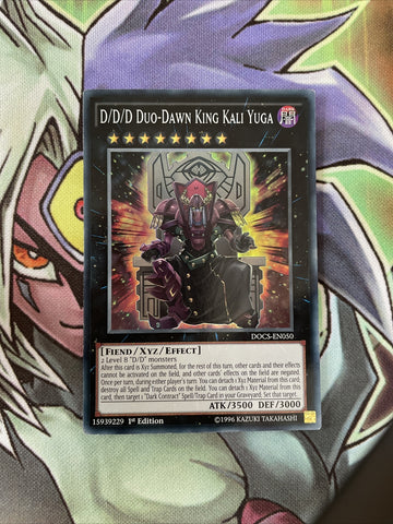 DOCS-EN050 D/D/D Duo-Dawn King Kali Yuga Super Rare 1st Edition Yugioh Card NM