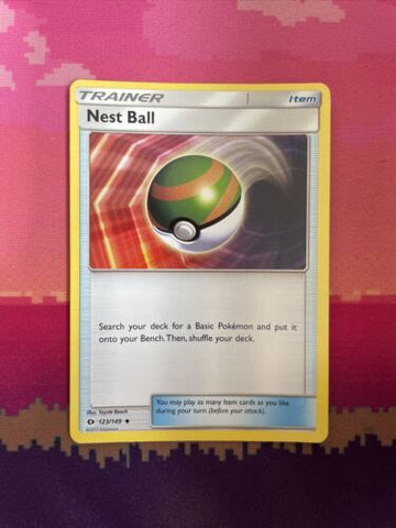 Pokemon Card Nest Ball Sun & Moon Uncommon 123/149 NM