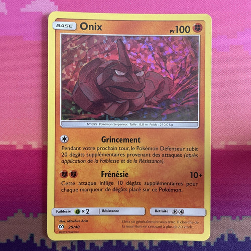 Pokemon Card Onix FRENCH McDonald's 2019 Onix Holo NM