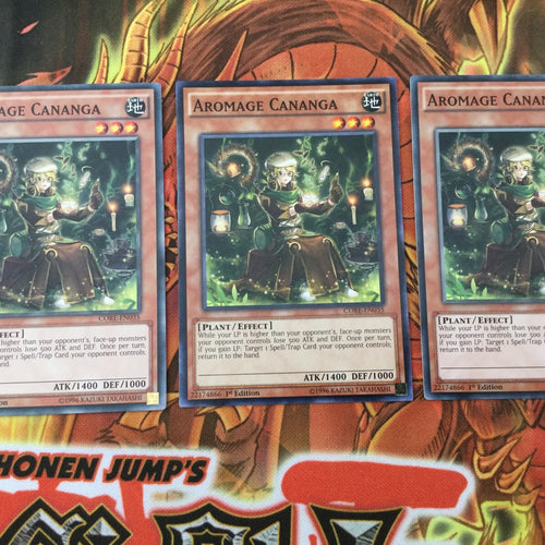 CORE-EN035 Yugioh cards 3x Aromage Cananga - 1ST EDITION NM
