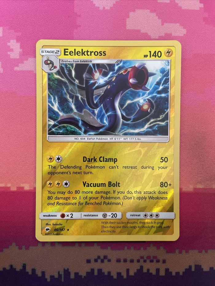 Pokemon Card Eelektross Burning Shadows Reverse Holo Rare 46/147 NM