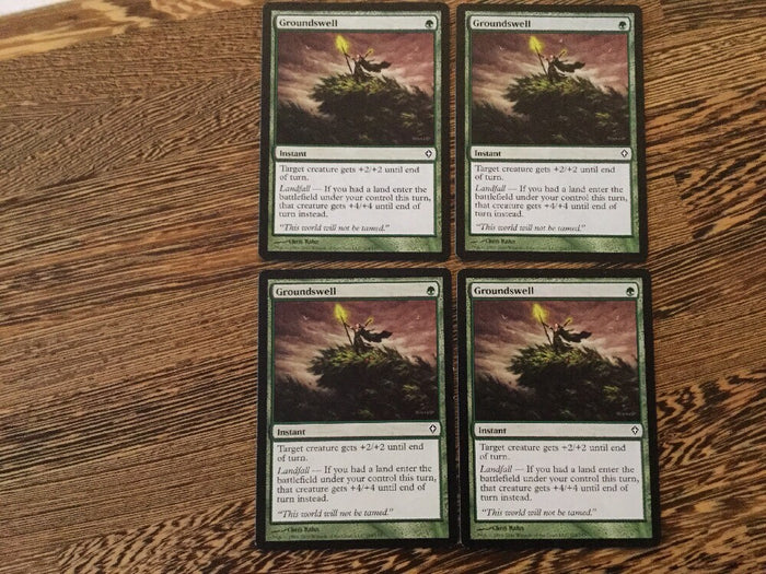 x4 Groundswell - Worldwake Excellent Magic MTG