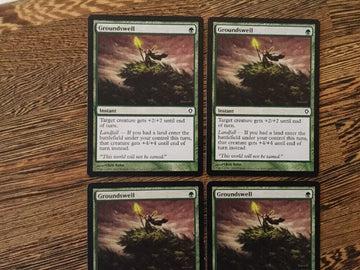 x4 Groundswell - Worldwake Excellent Magic MTG (back)