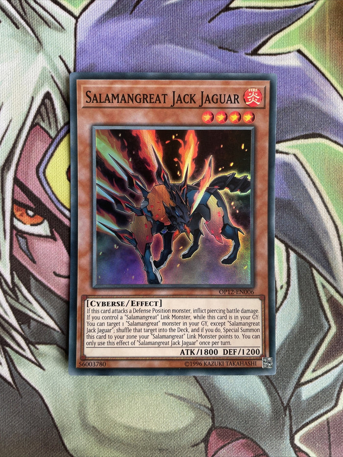 OP12-EN006 Salamangreat Jack Jaguar Super Rare 1st Edition NM Yugioh Card