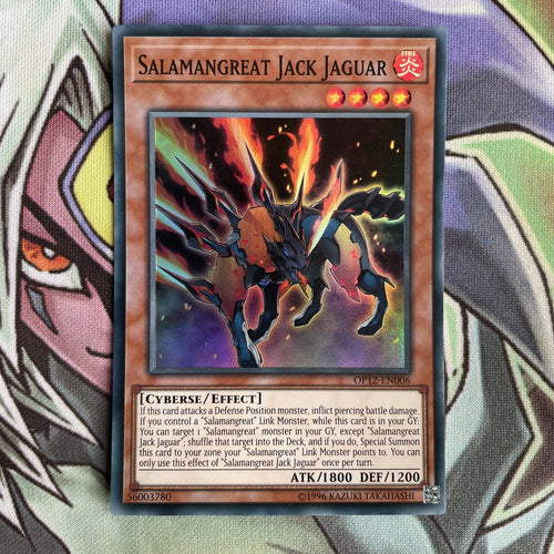 OP12-EN006 Salamangreat Jack Jaguar Super Rare 1st Edition NM Yugioh Card