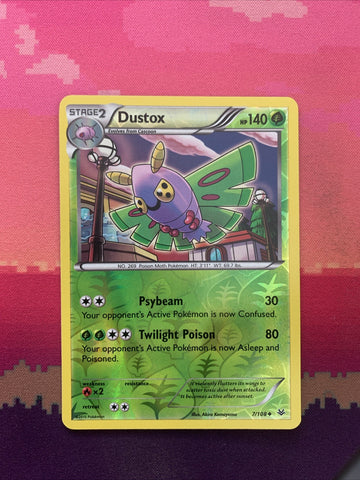 Pokemon Card Dustox Roaring Skies Reverse Holo 7/108 Near Mint