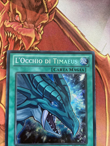 DRLG-IT005 Yugioh The Eye Of Timaeus 1st Ed. Secret Rare LP Italian (back)