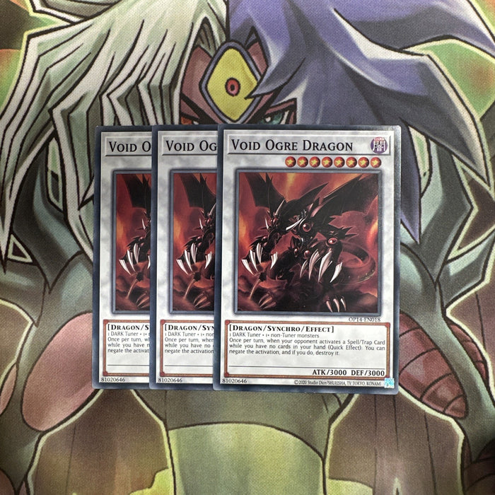 OP14-EN018 x3 Void Ogre Dragon Common Excellent Condition Yugioh