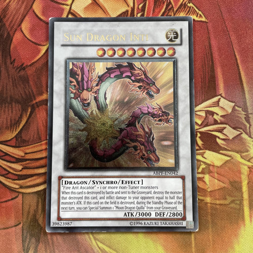 ABPF-EN042 Yugioh! Sun Dragon Inti Ultimate Rare UNL Edition LP
