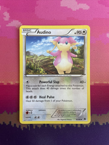 Pokemon Card Audino Emerging Powers Uncommon 83/98 Near Mint