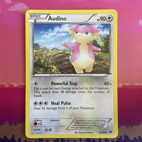 Pokemon Card Audino Emerging Powers Uncommon 83/98 Near Mint