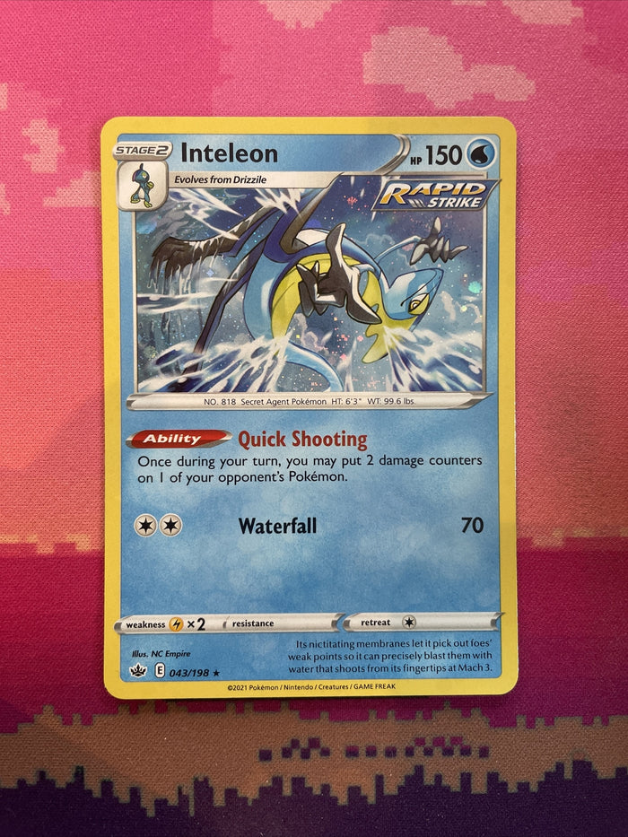 Pokemon Card Inteleon Chilling Reign Holo Rare 043/198 Near Mint