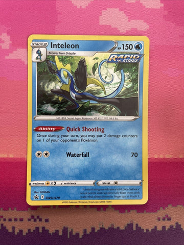 Pokemon Card Inteleon SWSH279 Black Star Promo Near Mint