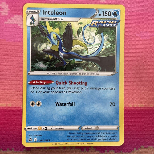 Pokemon Card Inteleon SWSH279 Black Star Promo Near Mint
