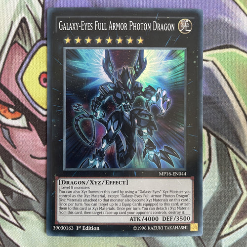 MP16-EN044 Galaxy-Eyes Full Armor Photon Dragon Super Unl Ed  NM Yugioh Card