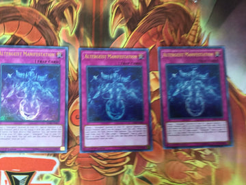BLRR-EN067 YUGIOH CARD - 3 X ALTERGEIST MANIFESTATION ULTRA -