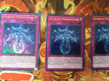 BLRR-EN067 YUGIOH CARD - 3 X ALTERGEIST MANIFESTATION ULTRA - (back)