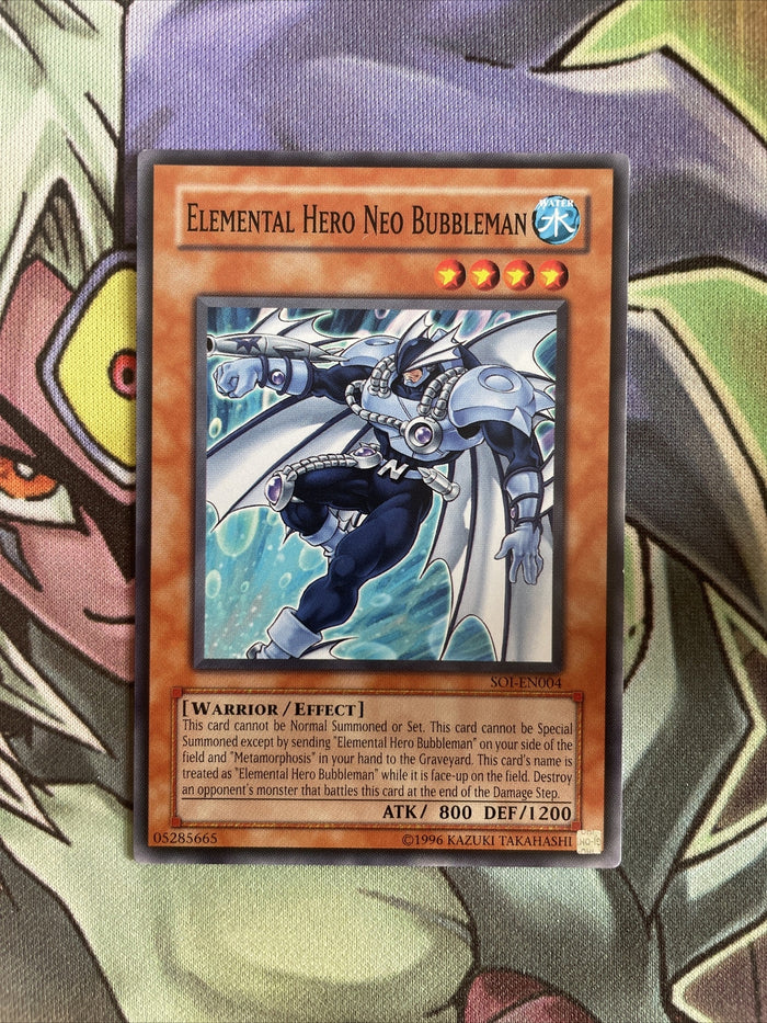 SOI-EN004 Elemental Hero Neo Bubbleman Common Unlimited Edition NM Yugioh Card