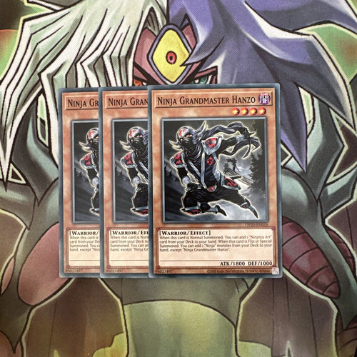 OP20-EN016 x3 Ninja Grandmaster Hanzo Common Excellent Condition Yugioh