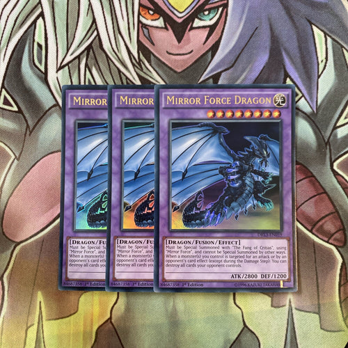 DRL3-EN059 x3 Mirror Force Dragon Ultra Rare Excellent Condition Yugioh