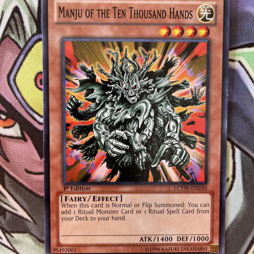 LCYW-EN250 Manju Of The Ten Thousand Hands Common 1st Edition Near Mint Yugioh C