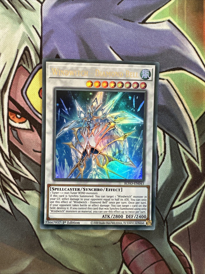 BLVO-EN043 Windwitch - Diamond Bell Ultra Rare 1st Edition NM Yugioh Card