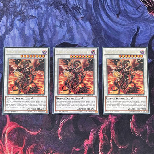 DPDG-EN031 x3 Scarlight Red Dragon Archfiend Rare 1st Edition X3 PLAYSET Yugioh