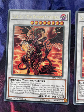 DPDG-EN031 x3 Scarlight Red Dragon Archfiend Rare 1st Edition X3 PLAYSET Yugioh (back)