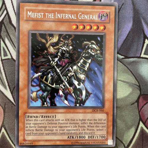 DCR-066 Mefist The Infernal General Rare Unlimited Edition NM Yugioh Card