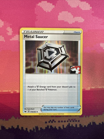 Pokemon Card Metal Saucer Prize Pack Holo 170/202 Near Mint