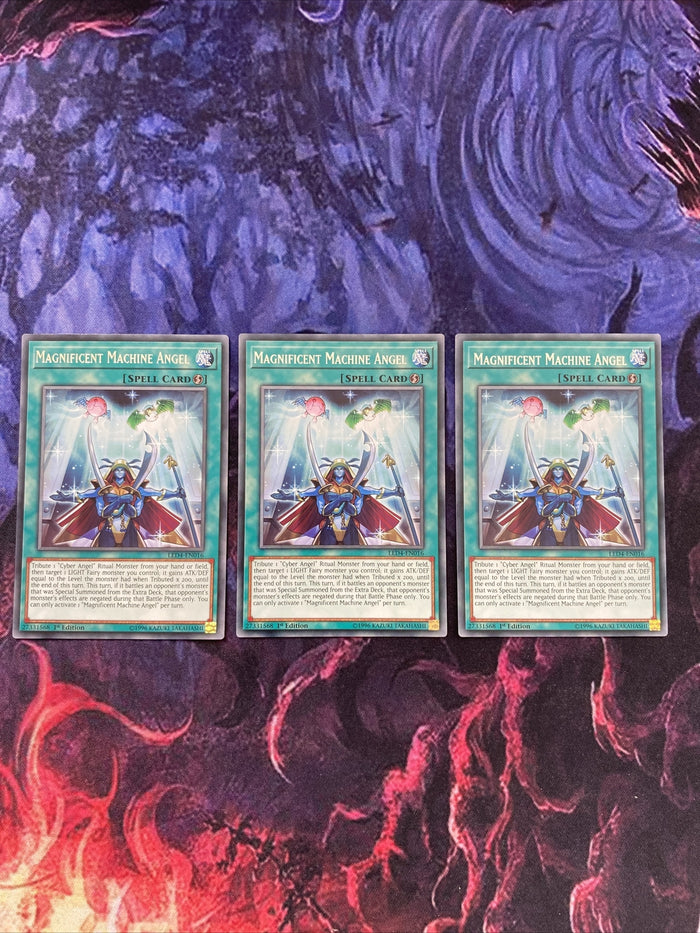 LED4-EN016 x3 Magnificent Machine Angel Rare Mint Condition Yugioh