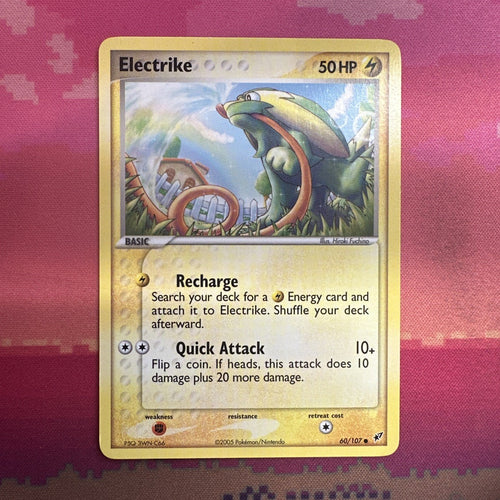 Pokemon Card Electrike EX Deoxys Common 60/107 Near Mint
