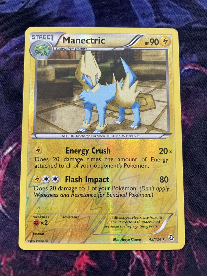 Pokemon Card Manectric Dragons Exalted Reverse Holo Rare 43/124 NM Condition