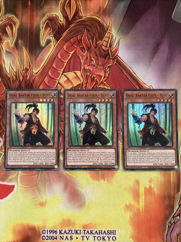 PHRA-EN014 3 x Dual Avatar Fists - Yuhi - 1st Edition - Super Rare YuGiOh NEW