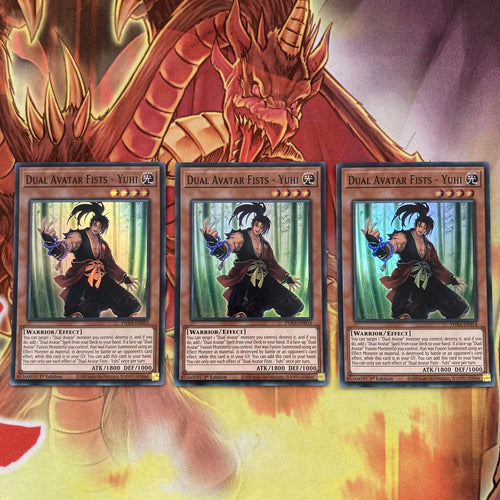 PHRA-EN014 3 x Dual Avatar Fists - Yuhi - 1st Edition - Super Rare YuGiOh NEW