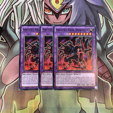 RATE-EN042 x3 Ancient Gear Howitzer Common Excellent Condition Yugioh