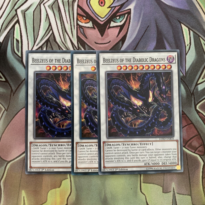 LEHD-ENB35 x3 Beelzeus of the Diabolic Dragons Common Excellent Condition Yugioh