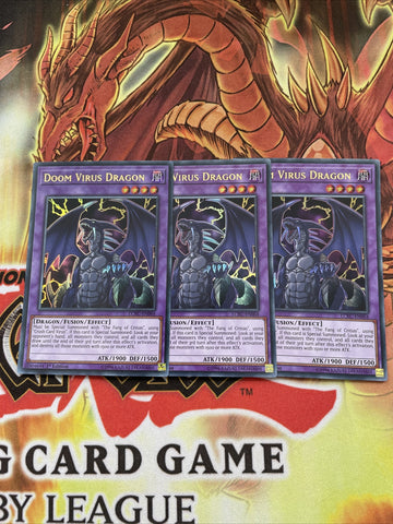 LCKC-EN064 x3 DOOM VIRUS DRAGON YUGIOH CARDS