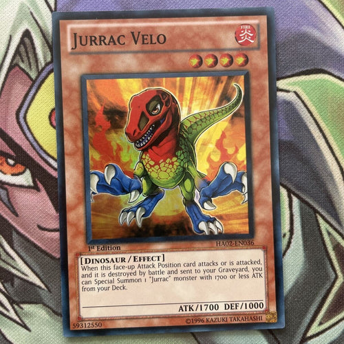 HA02-EN036 Jurrac Velo Super Rare 1st Edition NM Yugioh Card