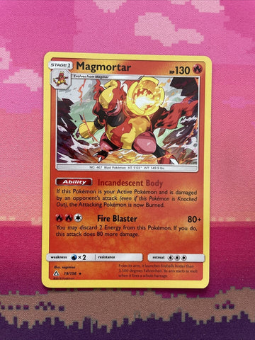 Pokemon Card Magmortar Ultra Prism Holo Rare 19/156 Near Mint