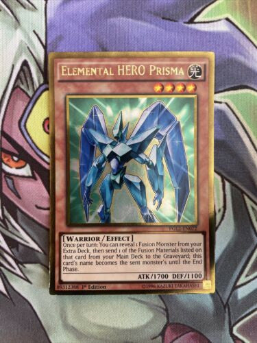 PGL2-EN072 Elemental Hero Prisma Gold Rare 1st Edition NM Yugioh Card